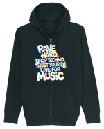 Rave Hard Drop Techno Trust Your DJ Live For Music Hanorac cu fermoar Unisex Connector