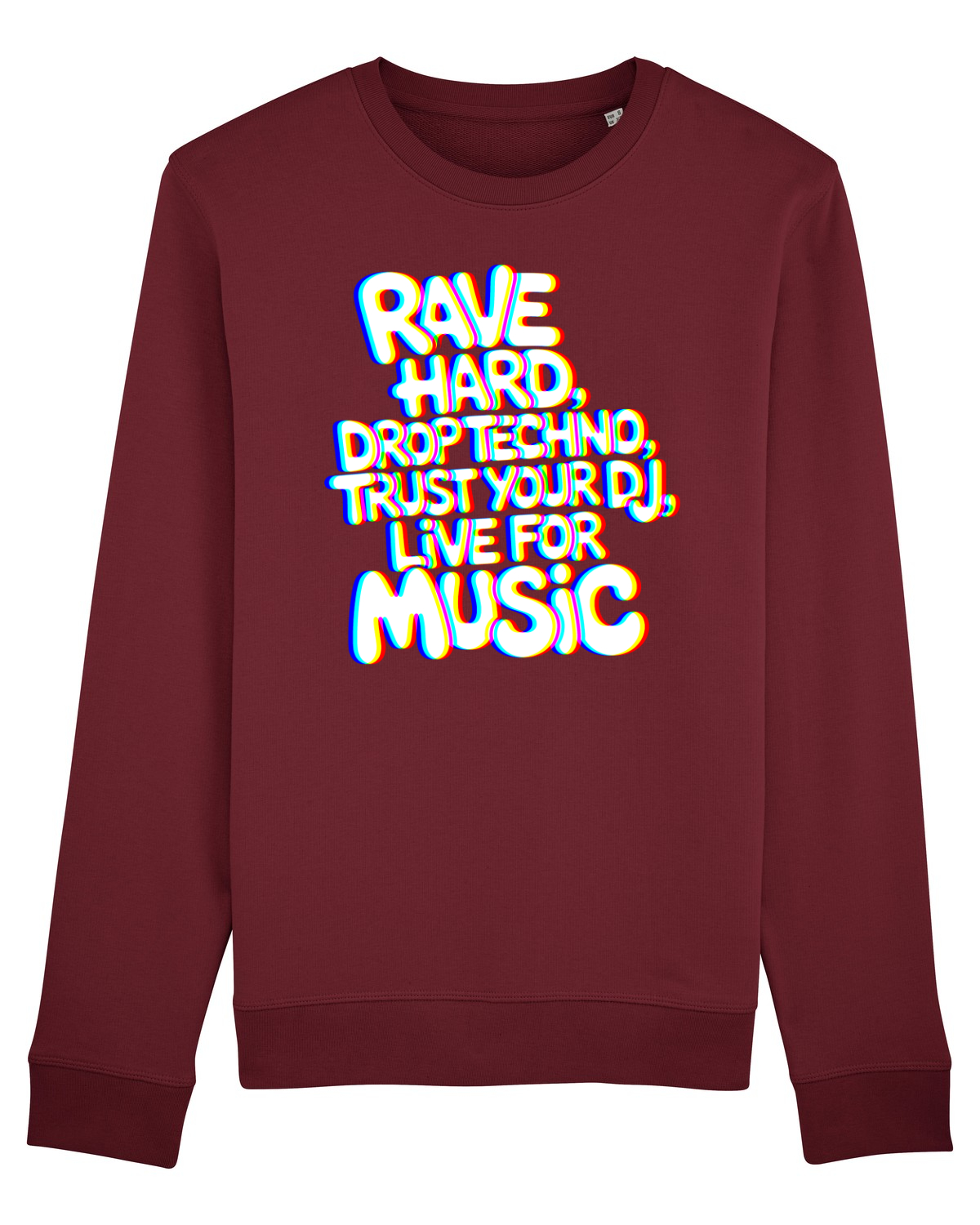 Bluză mânecă lungă Unisex Rise Burgundy
