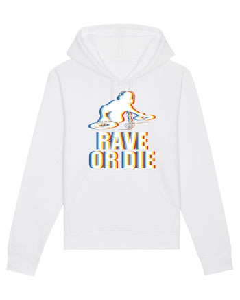 Rave Or Die Psychedelic DJ White