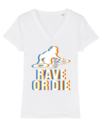 Rave Or Die Psychedelic DJ White