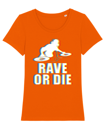 Rave Or Die Psychedelic DJ Bright Orange