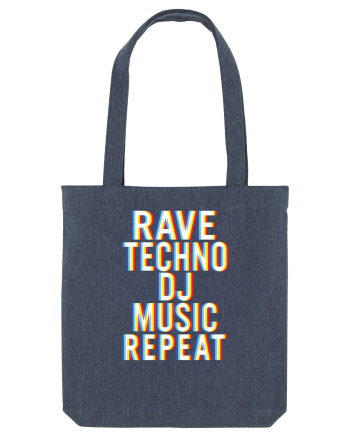 Rave Techno DJ Music Repeat Midnight Blue