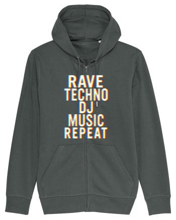 Rave Techno DJ Music Repeat Anthracite