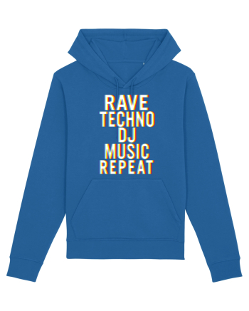 Rave Techno DJ Music Repeat Royal Blue