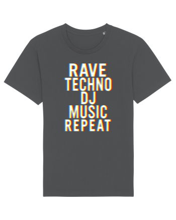 Rave Techno DJ Music Repeat Anthracite