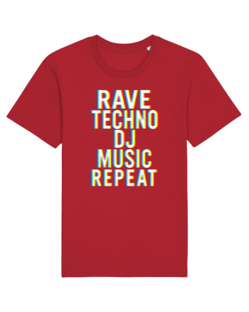 Rave Techno DJ Music Repeat Red