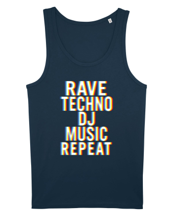 Rave Techno DJ Music Repeat Navy