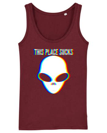 This Place Sucks Alien Burgundy
