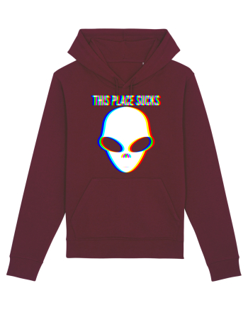 This Place Sucks Alien Burgundy