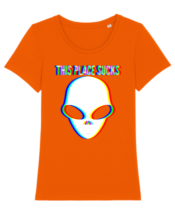 This Place Sucks Alien Bright Orange