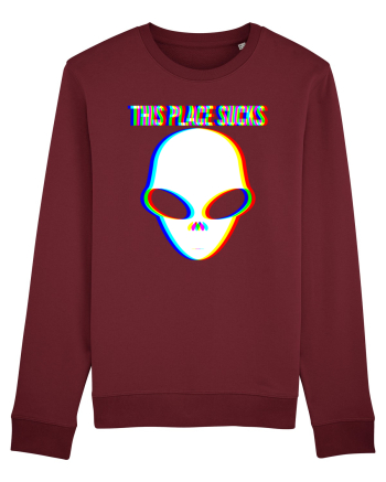 This Place Sucks Alien Burgundy