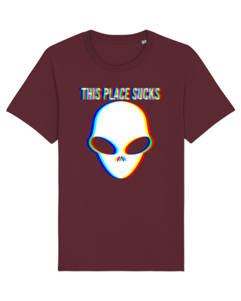 This Place Sucks Alien Burgundy