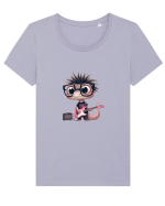 Pink Punk -lizard 1 Tricou mânecă scurtă guler larg fitted Damă Expresser