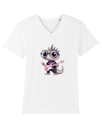 Pink Punk -lizard 2 Tricou mânecă scurtă guler V Bărbat Presenter