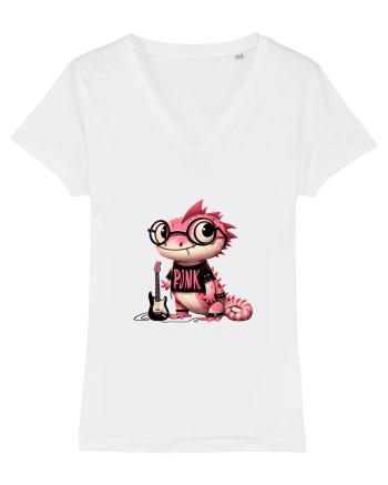 Pink Punk -lizard 3 White