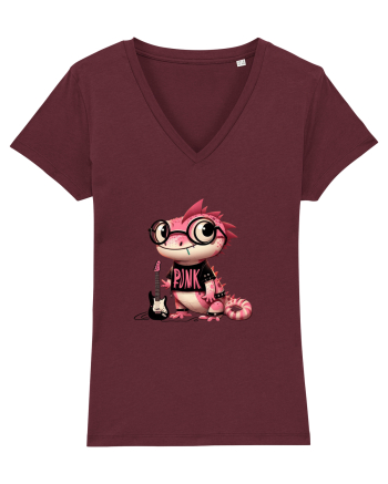 Pink Punk -lizard 3 Burgundy