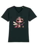 Pink Punk -dragonfly 1 Tricou mânecă scurtă guler V Bărbat Presenter