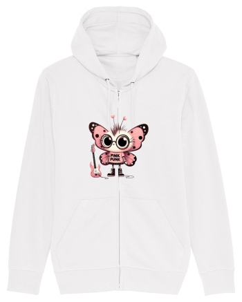 Pink Punk -butterfly 1 White