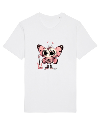 Pink Punk -butterfly 1 White