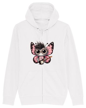 Pink Punk -butterfly 2 White