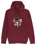Pink Punk -butterfly 2 Hanorac cu fermoar Unisex Connector