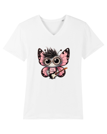 Pink Punk -butterfly 2 White