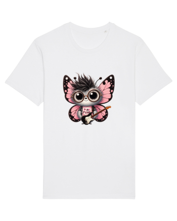 Pink Punk -butterfly 2 White