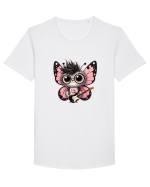 Pink Punk -butterfly 2 Tricou mânecă scurtă guler larg Bărbat Skater