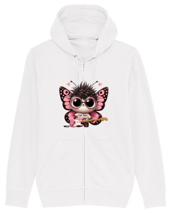 Pink Punk -butterfly 3 White