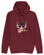 Pink Punk -butterfly 3 Hanorac cu fermoar Unisex Connector