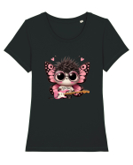 Pink Punk -butterfly 3 Tricou mânecă scurtă guler larg fitted Damă Expresser