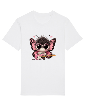 Pink Punk -butterfly 3 White