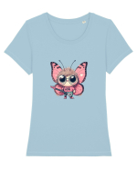 Pink Punk -butterfly 4 Tricou mânecă scurtă guler larg fitted Damă Expresser