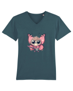 Pink Punk -butterfly 4 Tricou mânecă scurtă guler V Bărbat Presenter