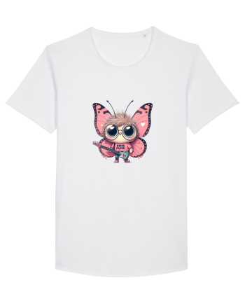 Pink Punk -butterfly 4 White