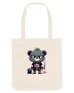 Pink Punk -gray bear 1 Sacoșă textilă