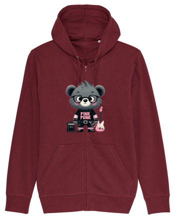 Pink Punk -gray bear 1 Burgundy
