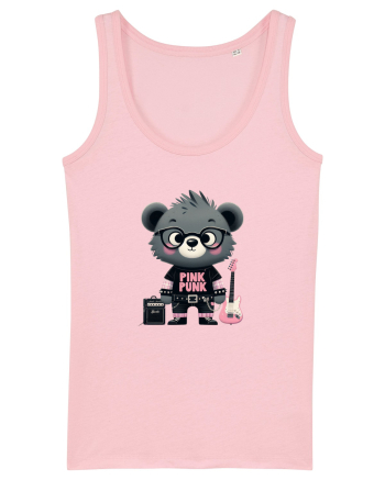 Pink Punk -gray bear 1 Cotton Pink