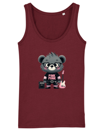 Pink Punk -gray bear 1 Burgundy