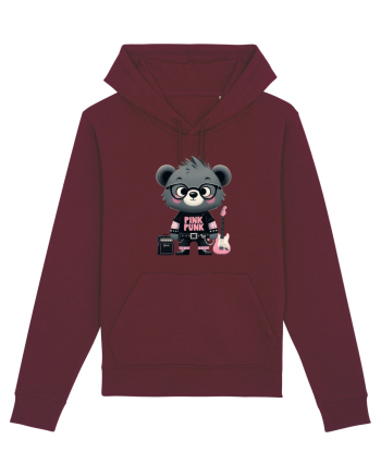 Pink Punk -gray bear 1 Burgundy