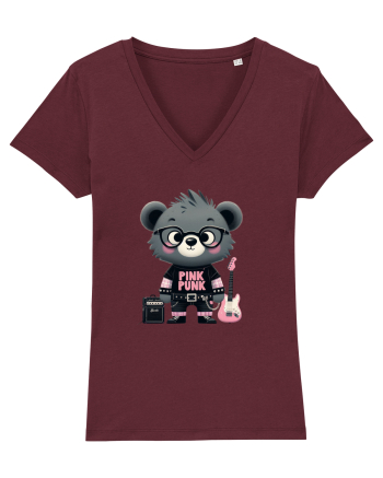 Pink Punk -gray bear 1 Burgundy