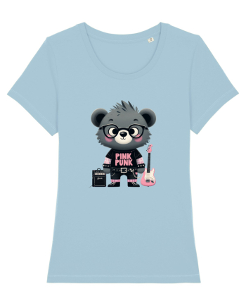 Pink Punk -gray bear 1 Sky Blue