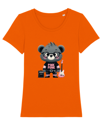 Pink Punk -gray bear 1 Bright Orange
