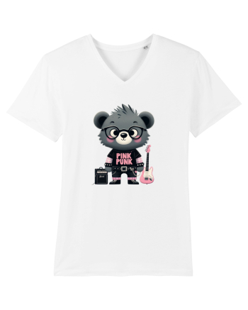 Pink Punk -gray bear 1 White
