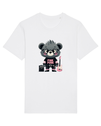 Pink Punk -gray bear 1 White