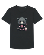 Pink Punk -gray bear 1 Tricou mânecă scurtă guler larg Bărbat Skater