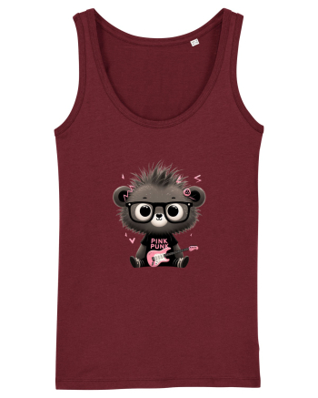 Pink Punk -gray bear 2 Burgundy