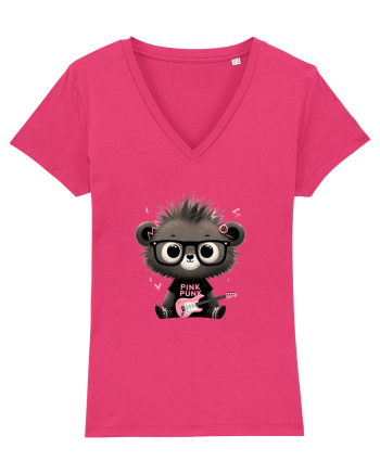 Pink Punk -gray bear 2 Raspberry