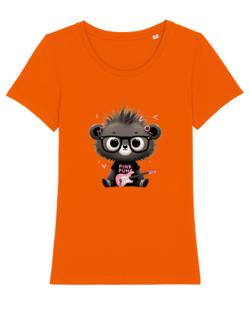 Pink Punk -gray bear 2 Bright Orange