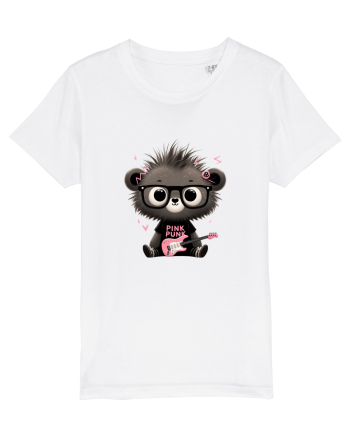 Pink Punk -gray bear 2 White